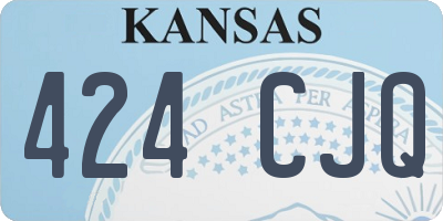 KS license plate 424CJQ