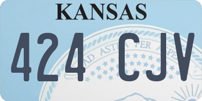 KS license plate 424CJV