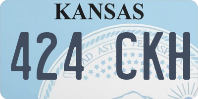 KS license plate 424CKH