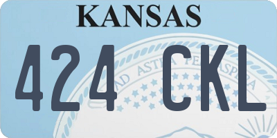KS license plate 424CKL