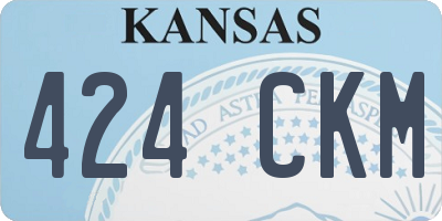 KS license plate 424CKM