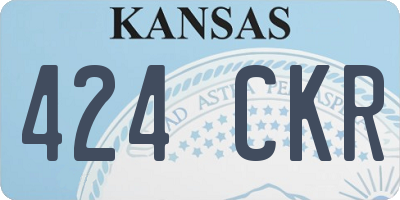 KS license plate 424CKR