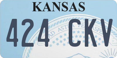 KS license plate 424CKV