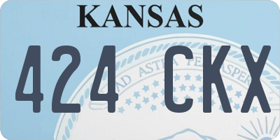 KS license plate 424CKX