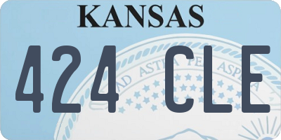 KS license plate 424CLE