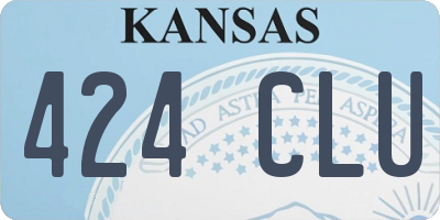KS license plate 424CLU