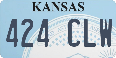 KS license plate 424CLW