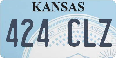 KS license plate 424CLZ