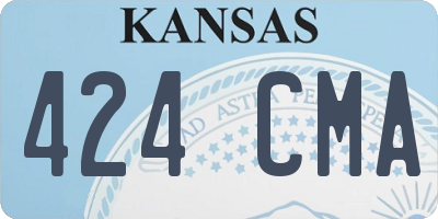 KS license plate 424CMA