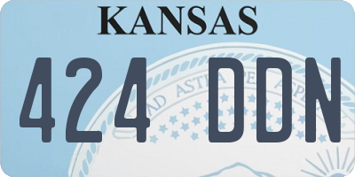 KS license plate 424DDN