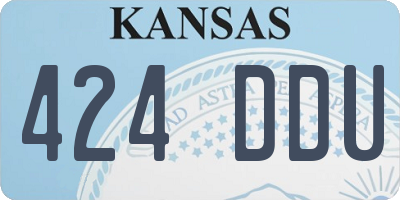 KS license plate 424DDU