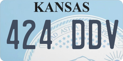 KS license plate 424DDV