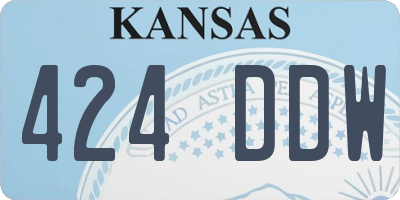 KS license plate 424DDW