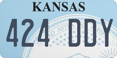 KS license plate 424DDY