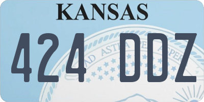 KS license plate 424DDZ