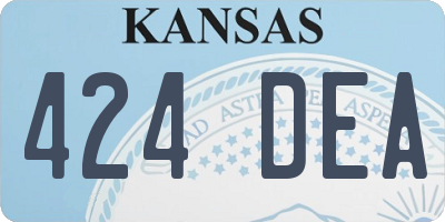 KS license plate 424DEA