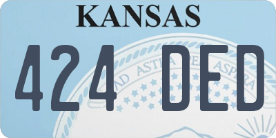 KS license plate 424DED