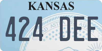 KS license plate 424DEE