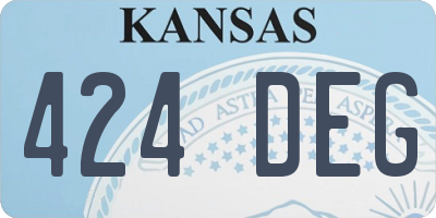 KS license plate 424DEG