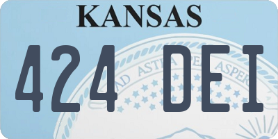 KS license plate 424DEI