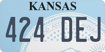 KS license plate 424DEJ