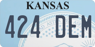 KS license plate 424DEM