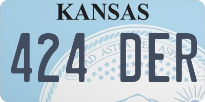 KS license plate 424DER