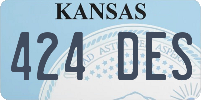 KS license plate 424DES