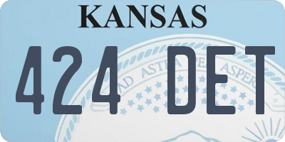 KS license plate 424DET