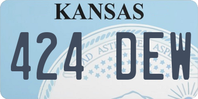 KS license plate 424DEW