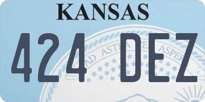 KS license plate 424DEZ