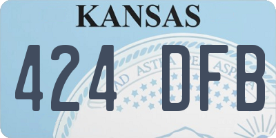 KS license plate 424DFB