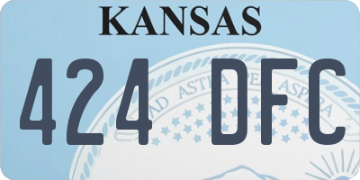 KS license plate 424DFC