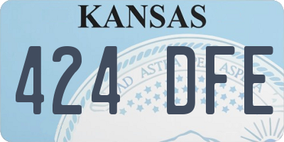 KS license plate 424DFE