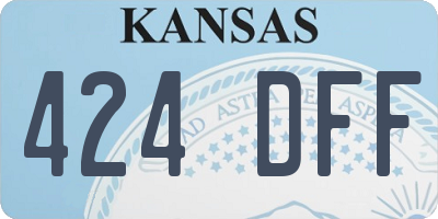 KS license plate 424DFF