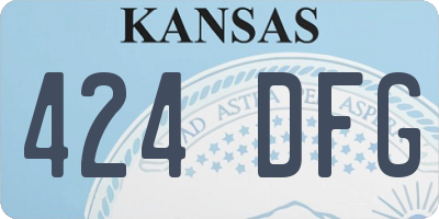 KS license plate 424DFG