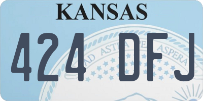 KS license plate 424DFJ