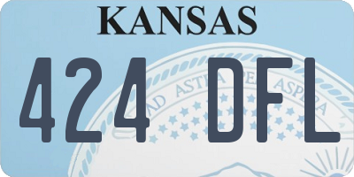 KS license plate 424DFL