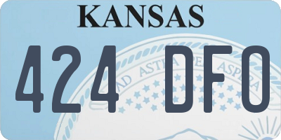 KS license plate 424DFO