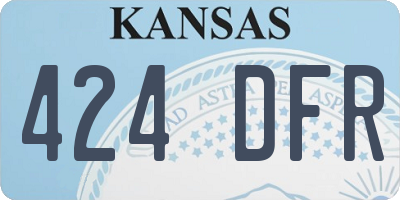 KS license plate 424DFR