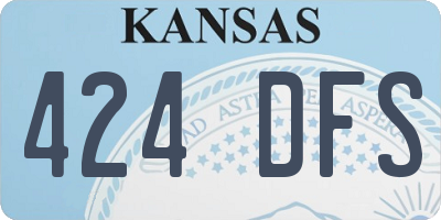 KS license plate 424DFS