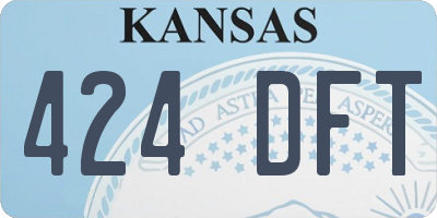 KS license plate 424DFT