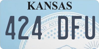 KS license plate 424DFU