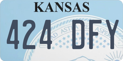 KS license plate 424DFY