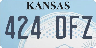 KS license plate 424DFZ