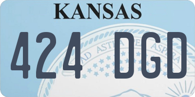KS license plate 424DGD