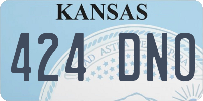 KS license plate 424DNO