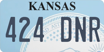 KS license plate 424DNR