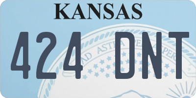 KS license plate 424DNT