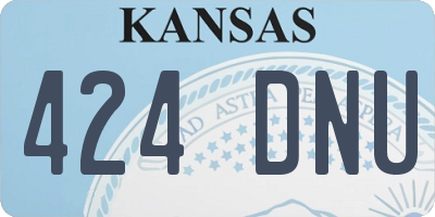 KS license plate 424DNU
